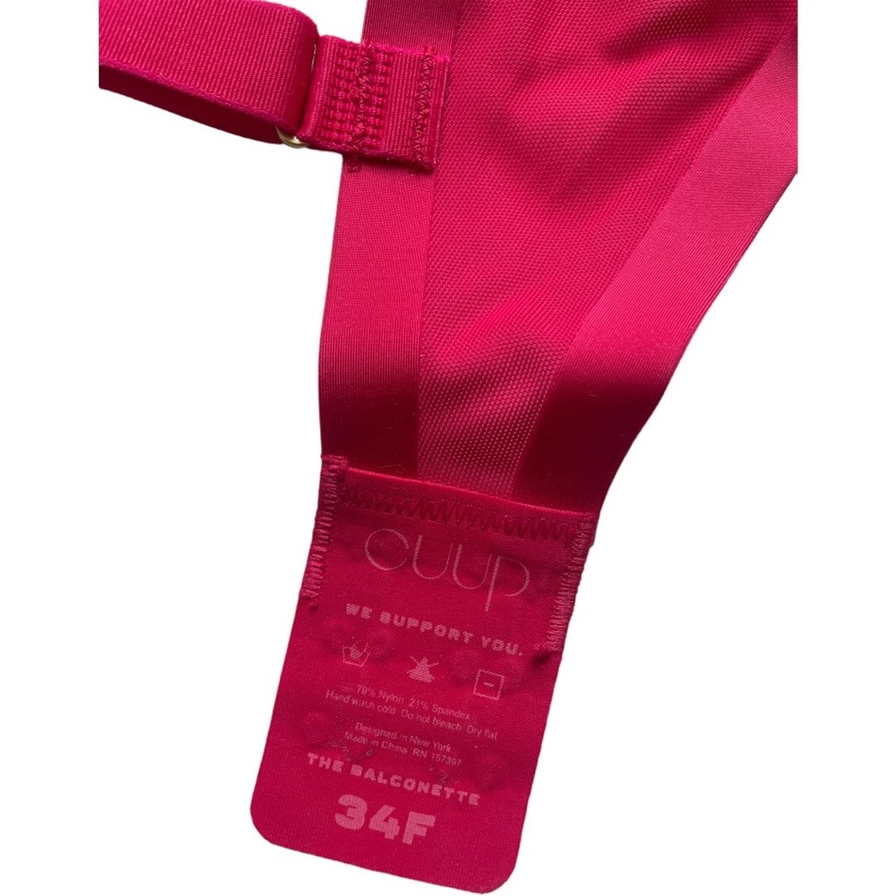 CUUP Sheer Underwire Bra in Raspberry - Picture 7 of 12